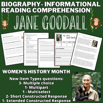 Preview of Jane Goodall -Biography- Reading Passage- Women's History Month