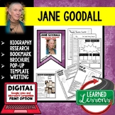 Jane Goodall Biography Research, Bookmark, Pop-Up, Writing