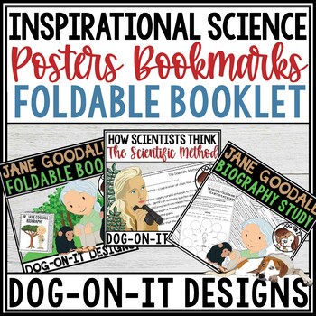 Preview of Jane Goodall Biography Scientific Method Posters BUNDLE