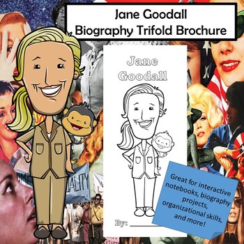 Preview of Jane Goodall Biography Trifold Graphic Organizer