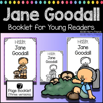 Preview of Jane Goodall Booklet for Young Readers - Emergent Reader Womens History