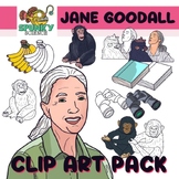 Jane Goodall Clip Art Set-STEM Women’s History