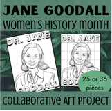 Jane Goodall Collaborative Mural Art Poster | Women's Hist