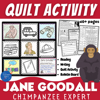 Preview of Jane Goodall Create a Collaboration Quilt Activity | The Watcher STEM Science