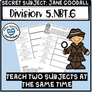 Preview of Jane Goodall 5th Division with two digit divisors Math Worksheets