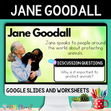 Jane Goodall Lesson Google Slides & Worksheets | Me...Jane