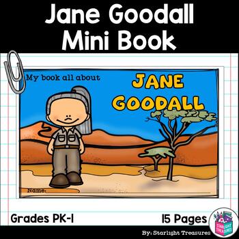 Preview of Jane Goodall Mini Book for Early Readers: Women's History Month