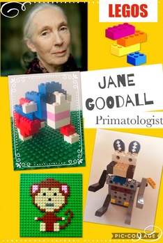 Preview of Jane Goodall, Primatologist - Learning with LEGO® Bricks