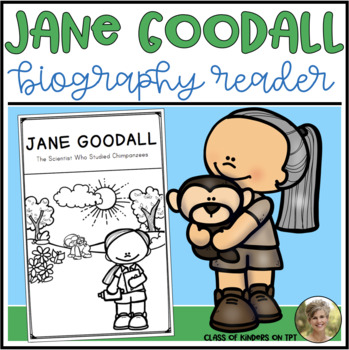 Preview of Jane Goodall Scientist Women's History Reader Biography Kindergarten & First