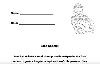 Preview of Jane Goodall Worksheet