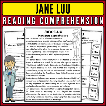 Preview of Jane Luu Nonfiction Reading Passage & Quiz for AAPI Heritage Month