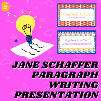 Preview of Jane Schaffer Paragraph Writing Presentation