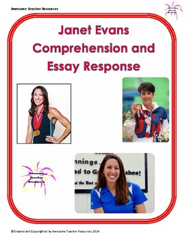 Preview of Janet Evans Reading Comprehension and Essay Response