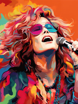Preview of Janis Joplin - The Queen of Psychedelic Soul: Digital Print