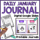 January Writing Journal 1st Grade | Winter Writing Prompts