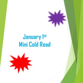 Preview of January 1st: Warm-up Reading Activity