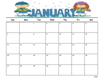 January 2013 - June 2014 Monthly Calendar with Blank Weekly Schedule Page