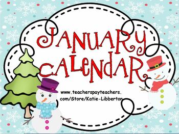 Preview of January Kindergarten ActivInspire Calendar