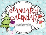 January Kindergarten ActivInspire Calendar