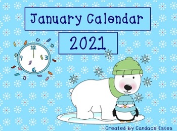Preview of January 2021 Activboard Morning Calendar Activities