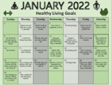 January 2022 Healthy Living Calendar