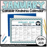 January Kindness Calendar 2025-2030 Winter Random Acts of 