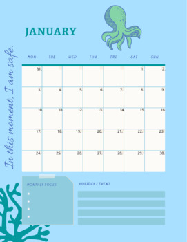 January 2022 Planner by Miss B Little Lessons | TPT