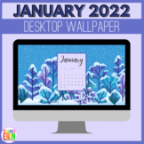 January 2022 Wallpaper FREEBIE Snowy Winter Trees