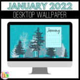 January 2022 Wallpaper FREEBIE Winter Trees