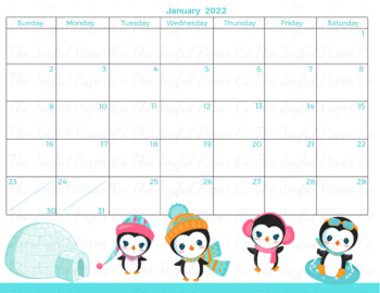 printable calendar january teaching resources teachers pay teachers