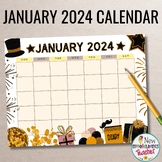 January 2024 Calendar Editable And Printable (PPT & PDF)