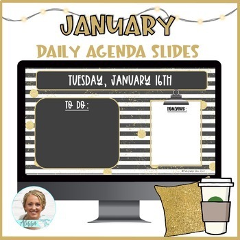 Preview of January 2024 Daily Agenda Slides-Set 3
