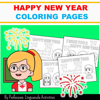 Preview of 2024 coloring pages - I Wish You A Happy New Year