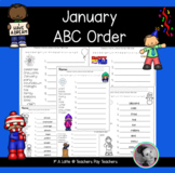 January ABC Order Activity Winter Snow New Year Martin Lut