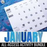 January Activities Bundle: Book Study, Printables, Crafts, & More