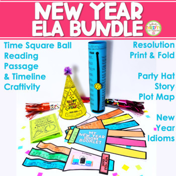 Preview of January Activities New Year Reading Comprehension | Happy New Years 2024