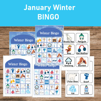 January Activities for Kids: Printable Bingo & Memory Game | TPT
