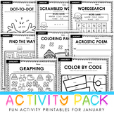 January Activity Packet - Fun Printables for Winter