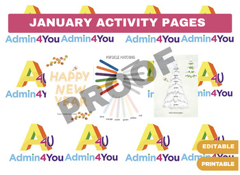 Preview of January Activity Pages