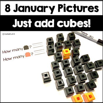 Preview of January Activity Unifix Cube Math