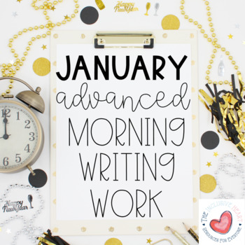 Preview of January Special Education Advanced Morning Writing Work-Daily Skills Practice