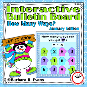 Preview of January BULLETIN BOARD MATH CHALLENGE  Computation Critical Thinking