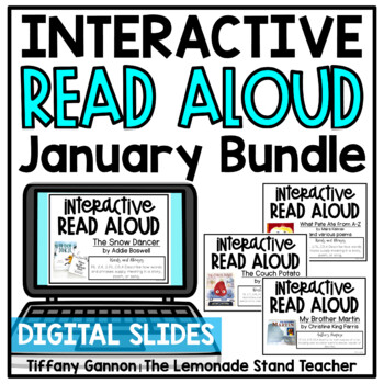 Preview of January DIGITAL ONLY BUNDLE Second Grade Read Alouds GOOGLE SLIDES TM