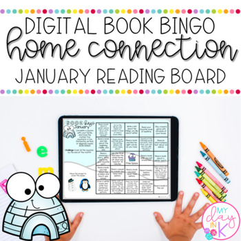 Preview of January Book Bingo Digital Reading Board | Google Slides