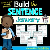 January Build the Sentence Interactive Word Work Activitie