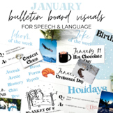 January Bulletin Board Visuals for Speech & Language