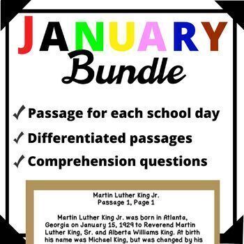 Preview of January Bundle-Day in History Differentiated Reading and Comprehension 2023