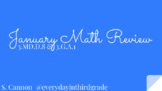 January Calendar Math Review (Third Grade)