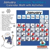 January Calendar Number Cards | Calendar Math Activities
