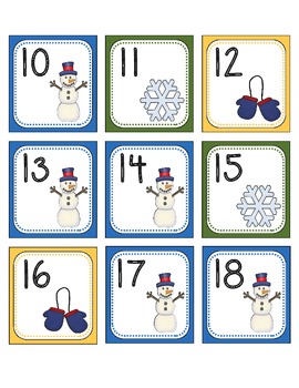 January Calendar Numbers by Vicky Burrows | Teachers Pay Teachers